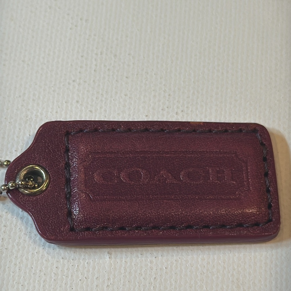 Coach Leather “Burgundy/Wine” Hangtag